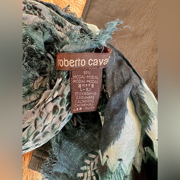 NWOT Roberto Cavalli mixed animal print scarf/head scarf - Picture 5 of 9